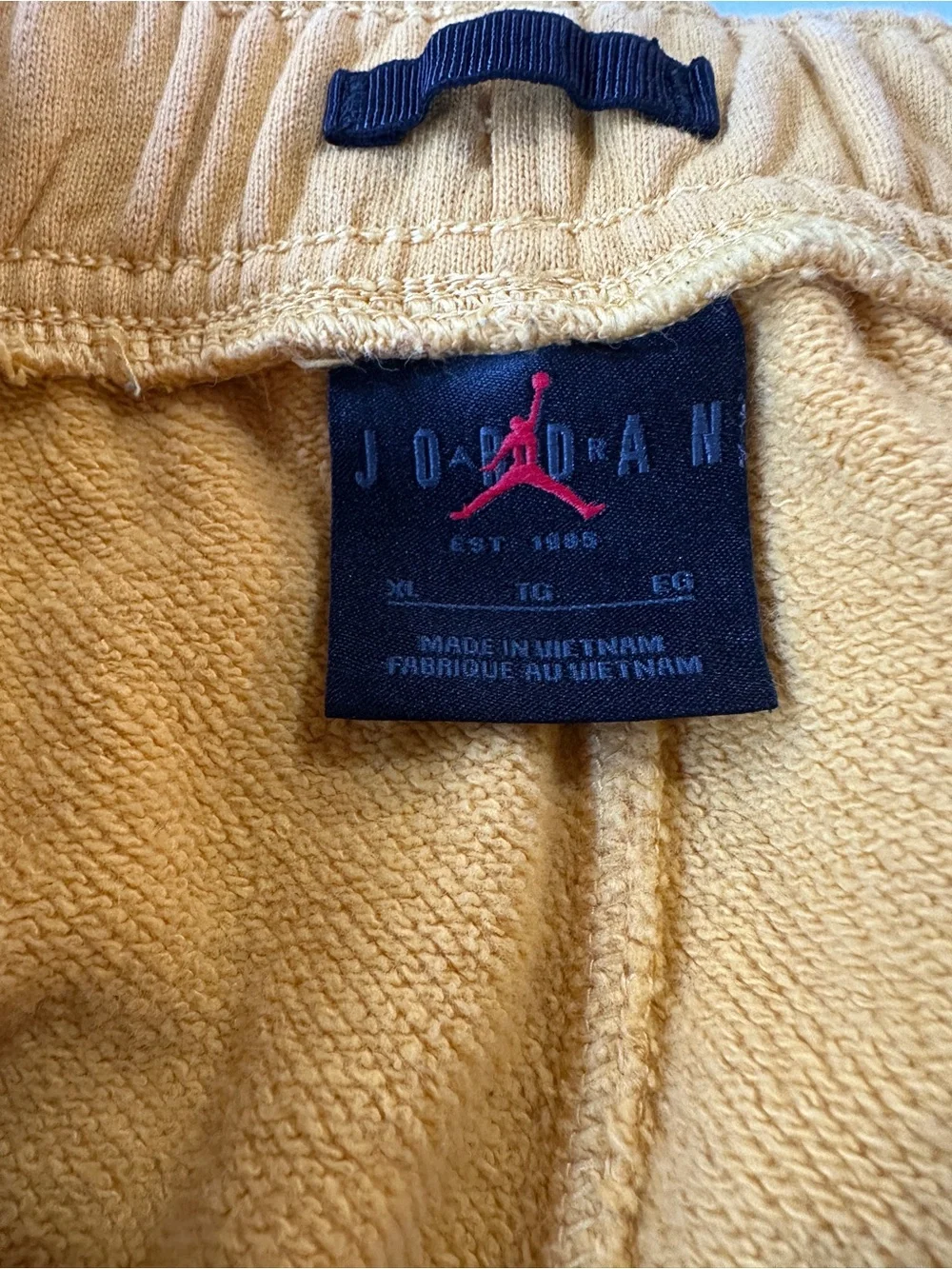 Vtg Jordan Yellow Fleece Sweatpants